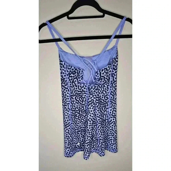 Lululemon Dancing Warrior Tank Ace Spot Lullaby Black Size 6 Build In Bra Yoga - Picture 3 of 6